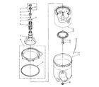 Kenmore 11082694730 agitator, basket and tub parts diagram