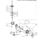 Kenmore 11082694730 brake, clutch, gearcase, motor and pump parts diagram