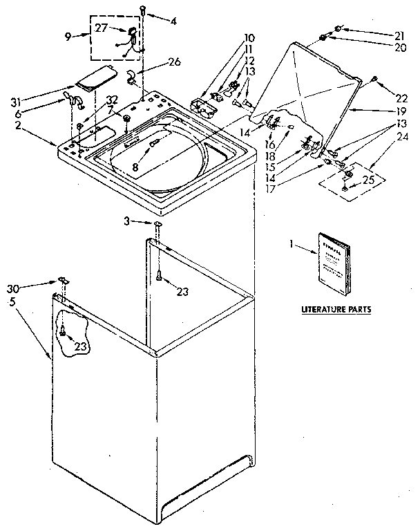 TOP AND CABINET PARTS