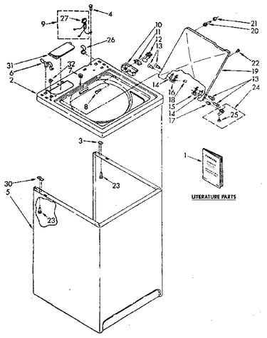 Top and cabinet parts
