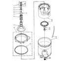 Kenmore 11082791110 agitator, basket and tub parts diagram