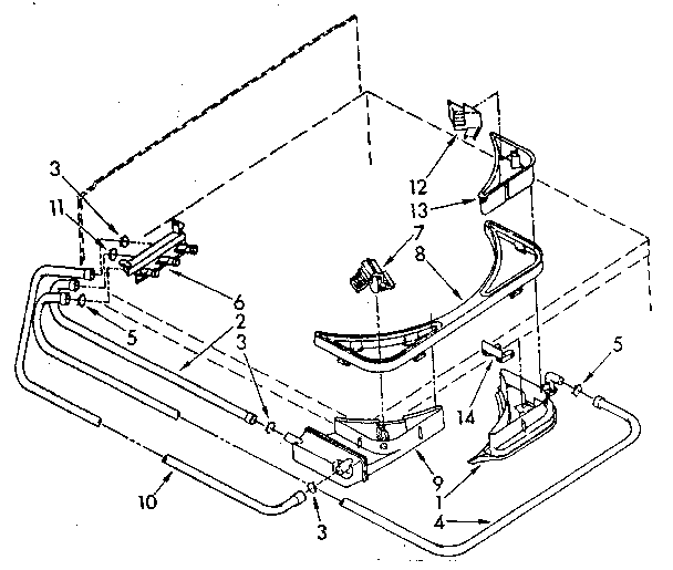 Bleach, detergent and rinse dispenser parts