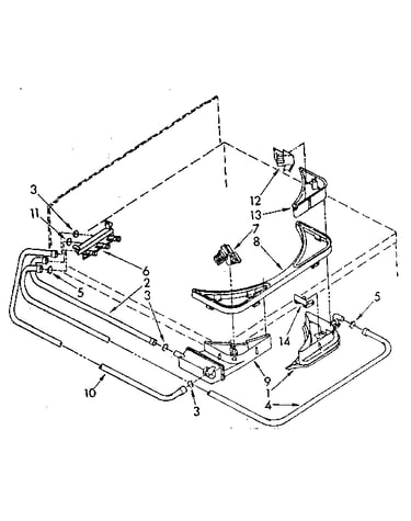 Bleach, detergent and rinse dispenser parts