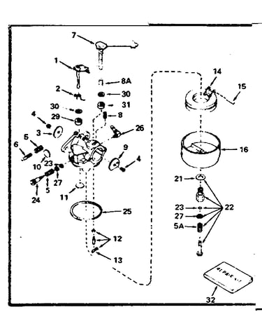 Carburetor no. 631070a