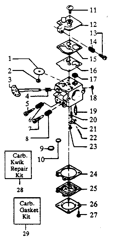 Carburetor assembly 530-035181