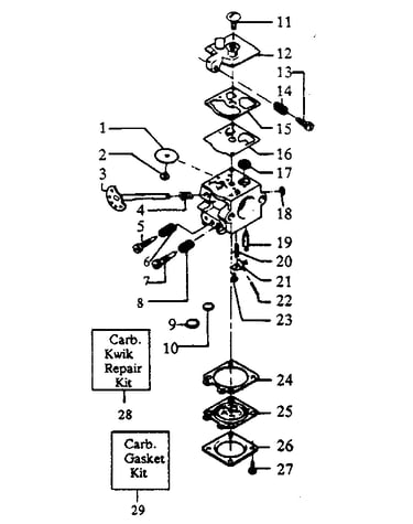 Carburetor assembly 530-035181