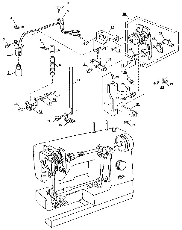 Presser bar assembly