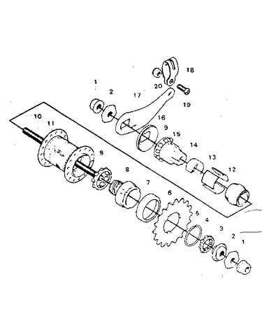 Rear hub, suntour coaster brake