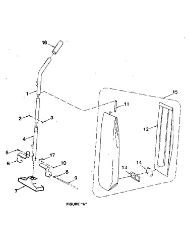 Handle and bag housing