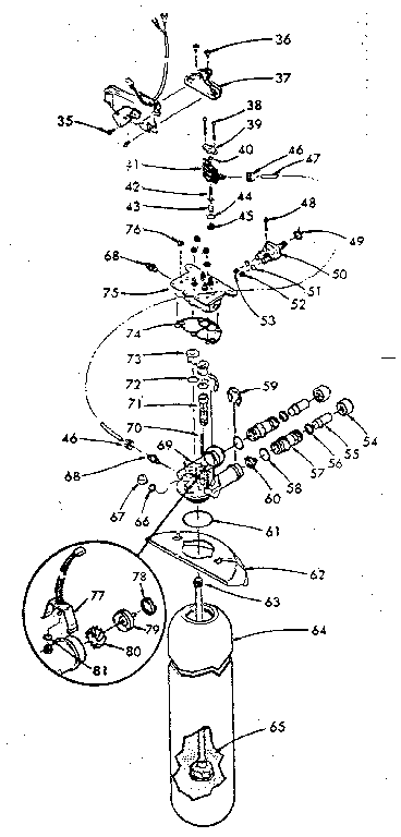 Resin tank, valving and connecting parts