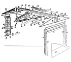 Sears 69668894 roof support and door assembly diagram