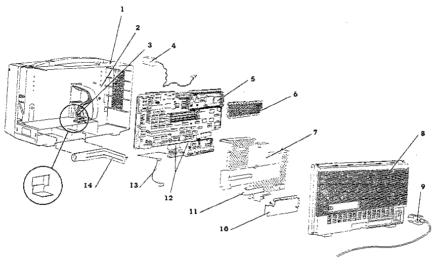 Figure 7-4. chassis-rear assembly (items 1-13).