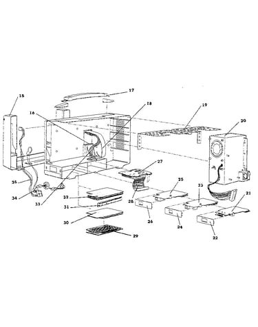 Figure 7-5. chassis-rear assembly (items 14-34).