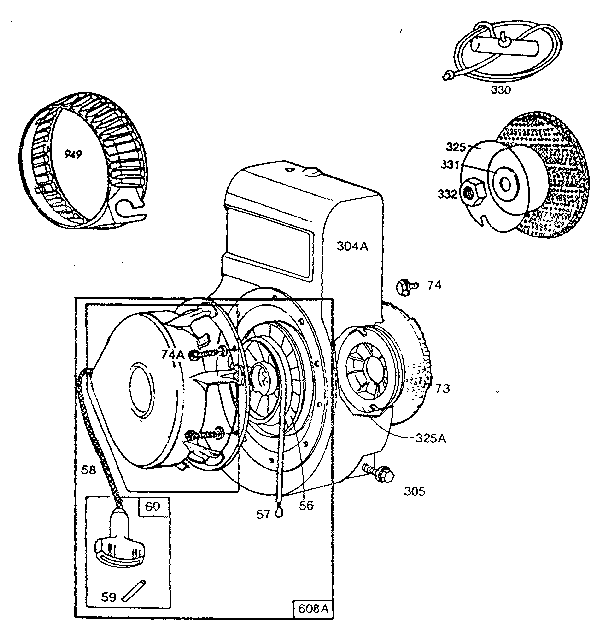 Rewind starter assembly