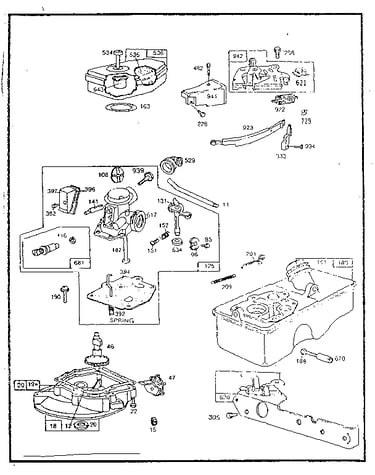 Carburetor and sump engine base