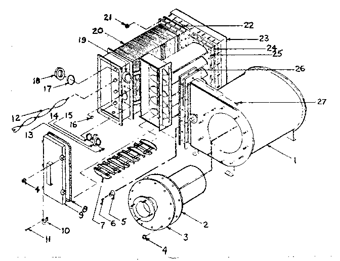 Combustion heat coil assembly