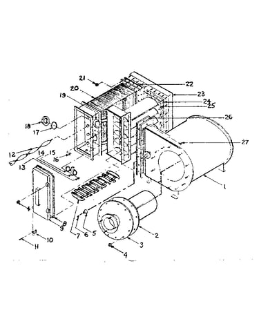 Combustion heat coil assembly