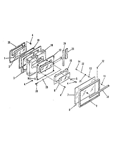 Oven door section