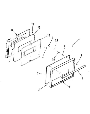 Oven door section