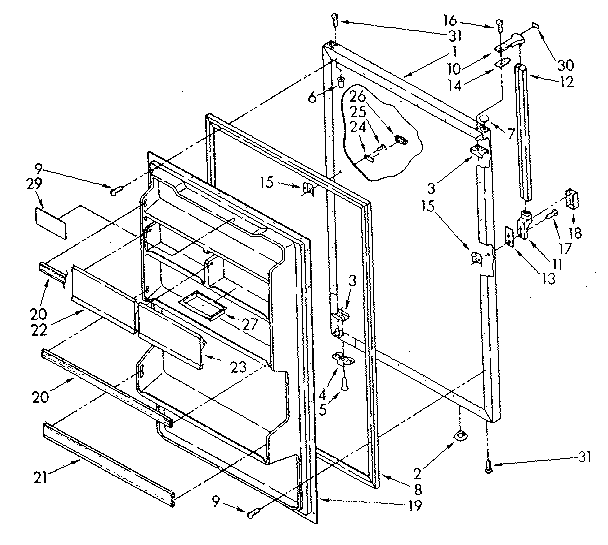Refrigerator door parts