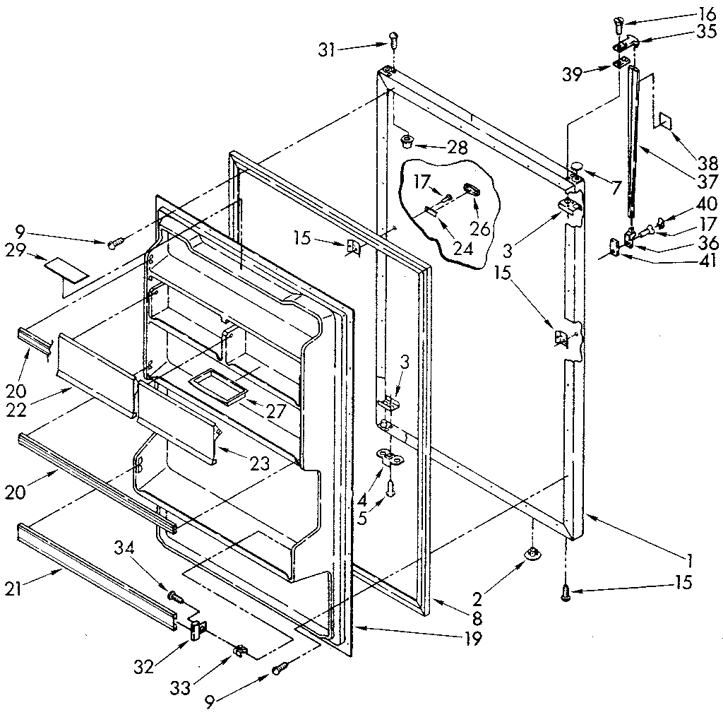 Refrigerator door