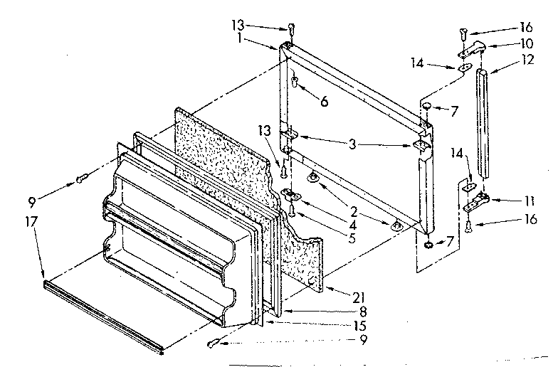 Freezer door parts