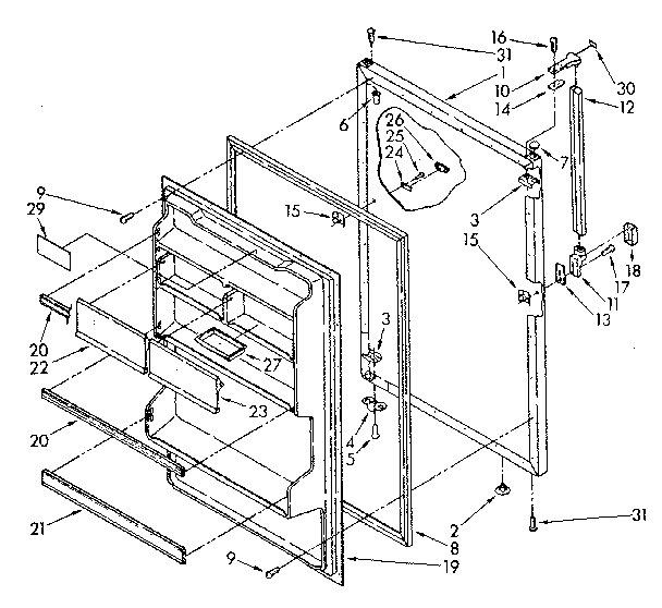 Refrigerator door parts
