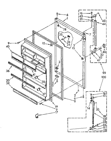 Refrigerator door parts