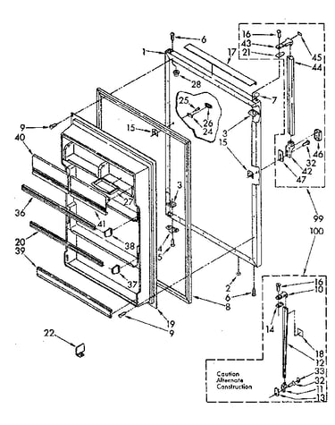 Refrigerator door parts