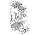 Kenmore 1068780660 shelf parts diagram