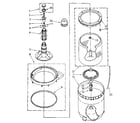 Kenmore 11081878300 agitator, basket and tub parts diagram