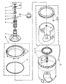 Agitator, basket and tub parts