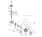 Kenmore 11081878600 brake, clutch, gearcase, motor and pump parts diagram