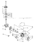 Brake, clutch, gearcase, motor and pump parts