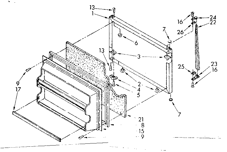 Freezer door parts