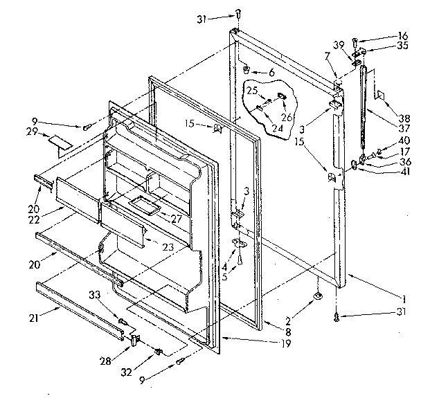 Refrigerator door parts
