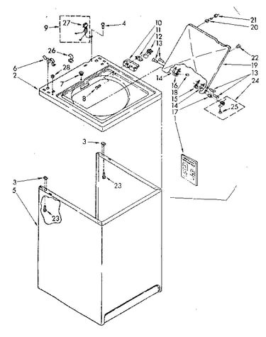 Top and cabinet parts