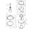 Kenmore 11082467610 agitator, basket and tub parts diagram