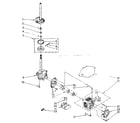 Kenmore 11082467610 brake, clutch, gearcase, motor and pump parts diagram