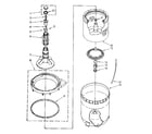 Kenmore 11082670320 agitator, basket and tub parts diagram