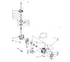 Kenmore 11082670820 brake, clutch, gearcase, motor and pump parts diagram