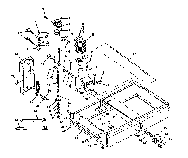 Base and column assembly