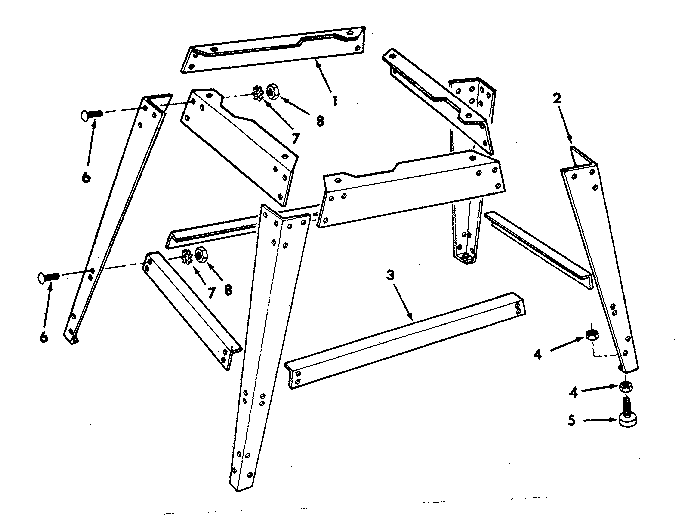 Leg set (model 113.198251 only)