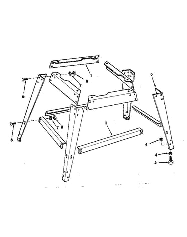 Leg set (model 113.198251 only)