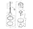 Kenmore 11082683330 agitator, basket and tub parts diagram