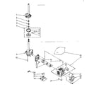Kenmore 11082683130 brake, clutch, gearcase, motor and pump parts diagram