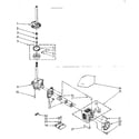 Kenmore 11082683730 brake, clutch, gearcase, motor and pump parts diagram