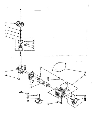Brake, clutch, gearcase, motor and pump parts