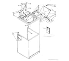Kenmore 11082692840 top and cabinet parts diagram