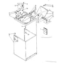 Kenmore 11082692740 top and cabinet parts diagram